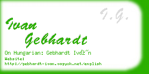 ivan gebhardt business card